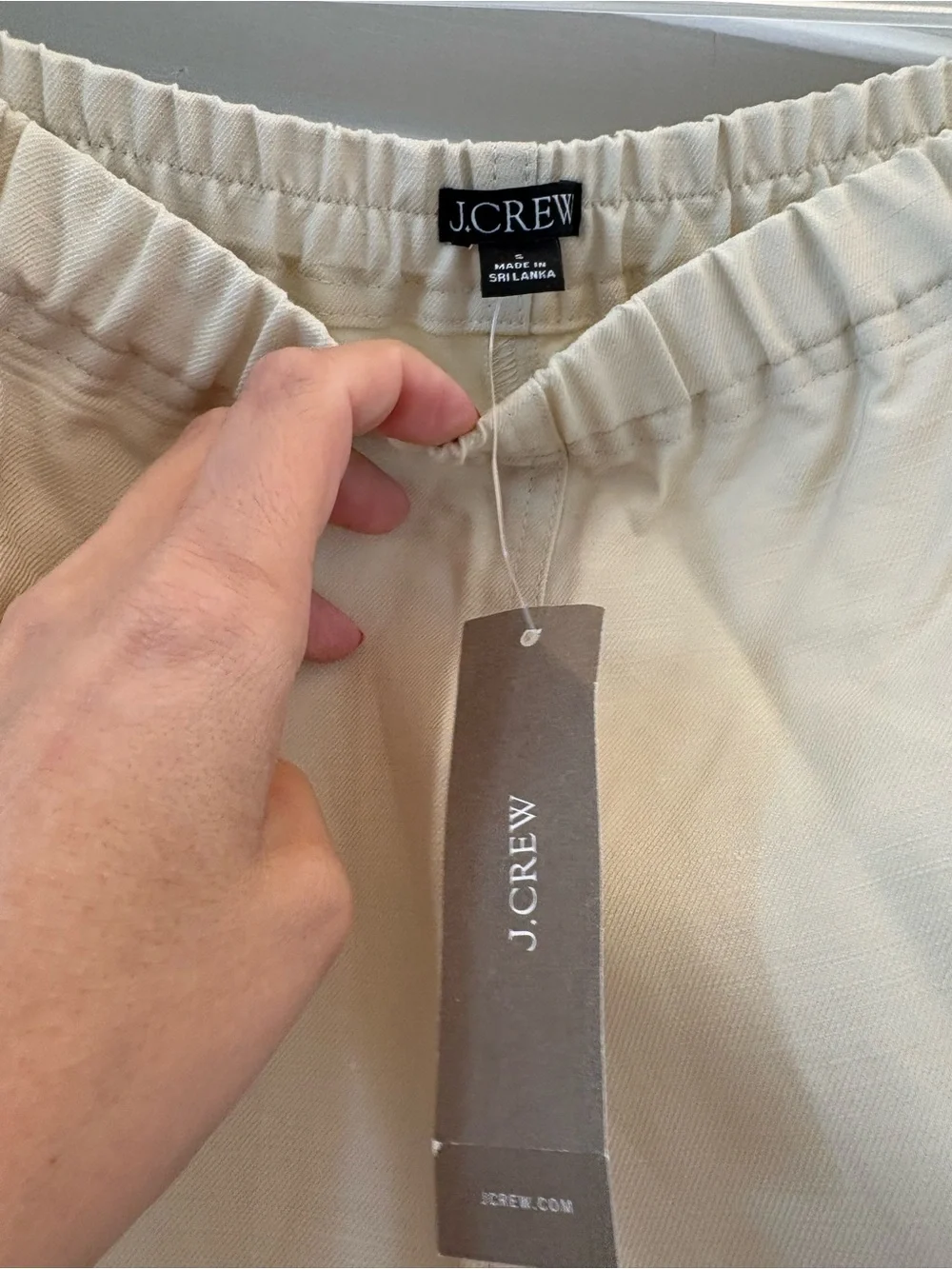 J. Crew Linen-Blend Relaxed Shorts in Natural Cream